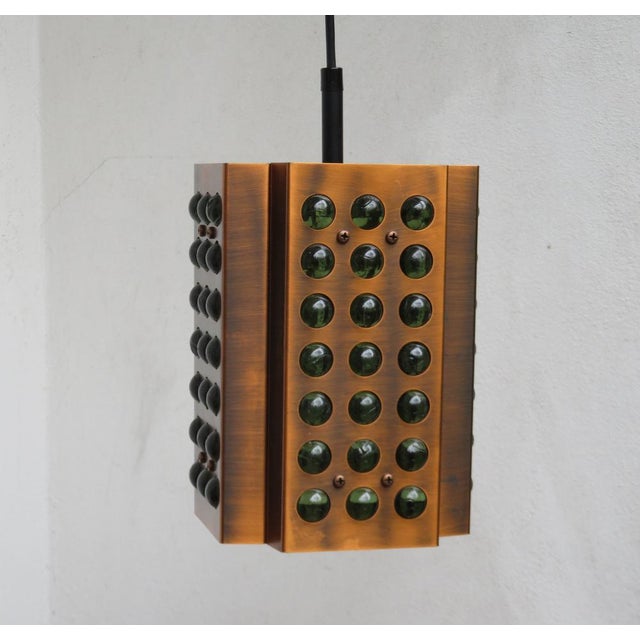 Ceiling Lights in Green Cropped Glass Balls, Set of 2 For Sale - Image 13 of 18