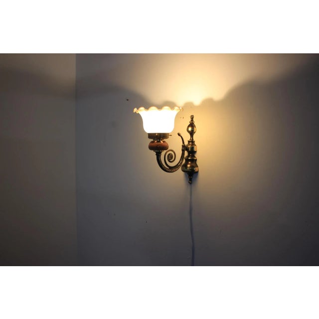 White Sconce, 1980s For Sale - Image 8 of 9