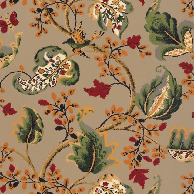 Contemporary Sample - Schumacher Fox Hollow Wallpaper in Multi on Flannel For Sale - Image 3 of 3
