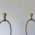 1980s Brass Daisy and Porcelain Lamps; A Pair For Sale - Image 10 of 12