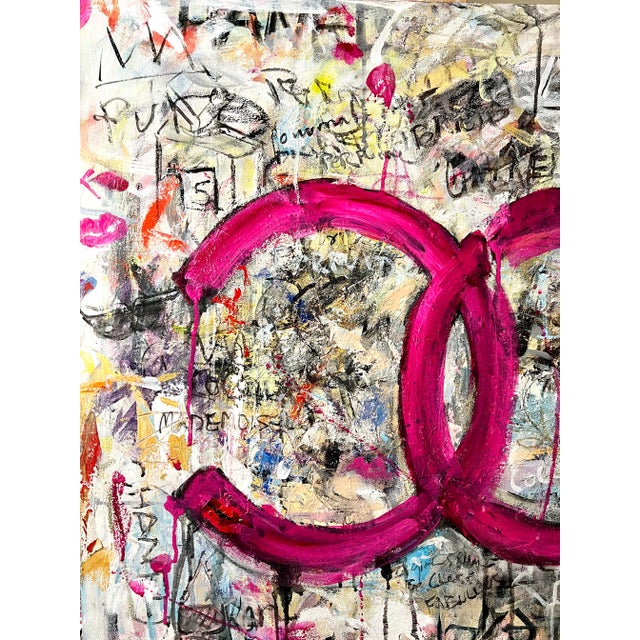 Francfranc　油絵　SANDY WELCH　CHANEL N°5 Francfranc シャネルN°5 パフューム 額装 油絵 - メルカリ