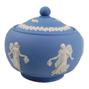 1930s Light Blue Wedgwood Jasperware Sugar Bowl