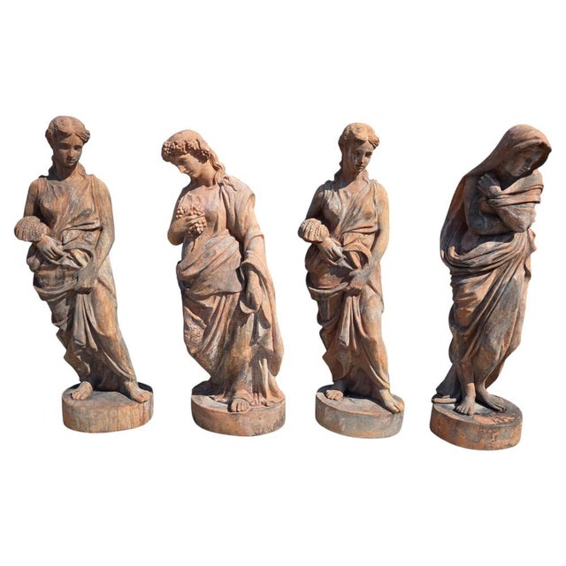 Monumental Sculptures in Terracotta from Impruneta, Set of 4 For Sale - Image 9 of 9