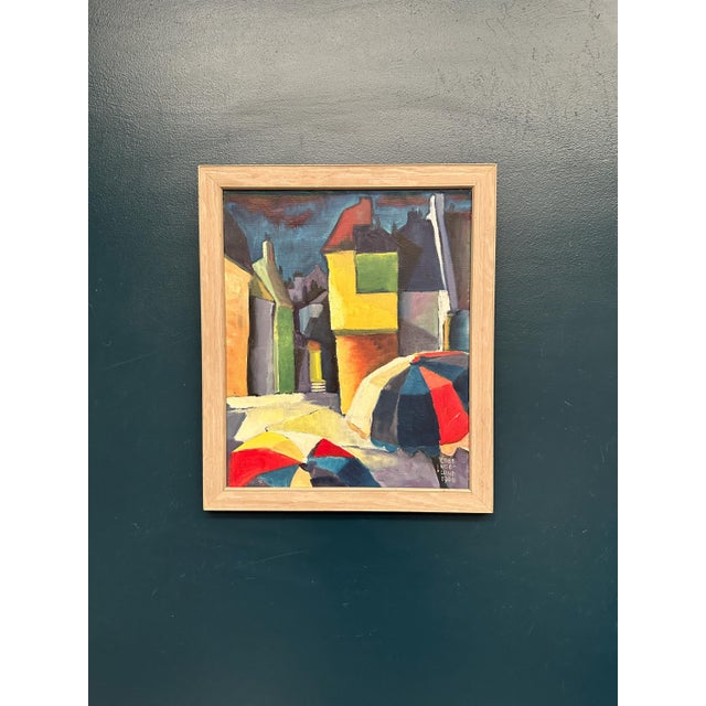 Ebbe Höglund, Cityscape with House Facades, 1960, Oil on Canvas, Framed For Sale - Image 11 of 15