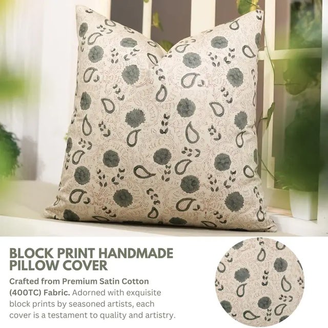 Celebrate timeless tradition with the “Gopi” block print handmade cushion cover. Inspired by the graceful forms of rural...