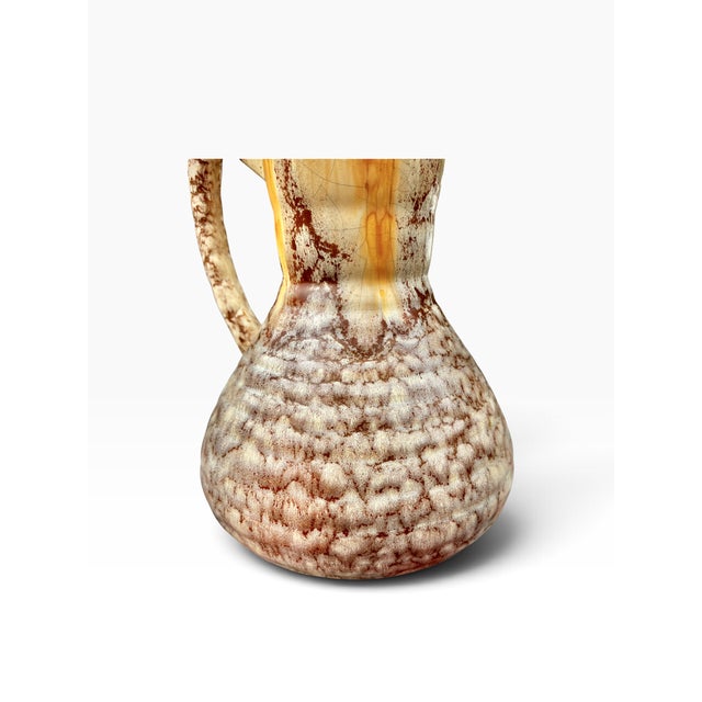 SylvaC Art Deco "Alex" Pottery Jug / Vase Featuring a Distinctive Geometric Bamboo-Style Handle. For Sale - Image 13 of 13