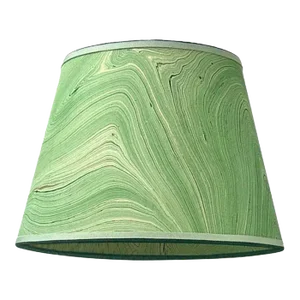 Mint Green and Gold Paper Lampshade - 9” x 16” x 11”