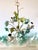Italian Hand-Painted Tole Floral Chandelier with Matching Wall Sconces, 1960s, Set of 3 For Sale - Image 16 of 18