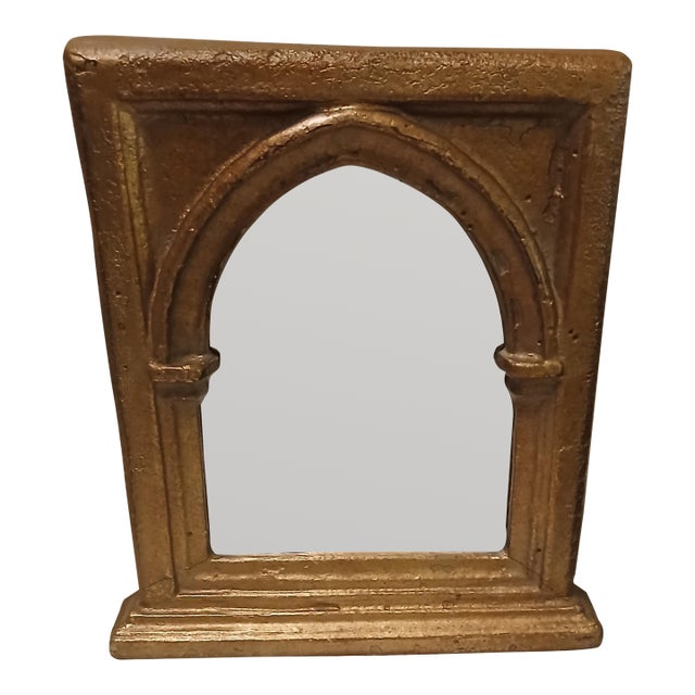 Vintage Kulicke Collection Replica 15th-Century Italy Gothic Arch Table Mirror For Sale