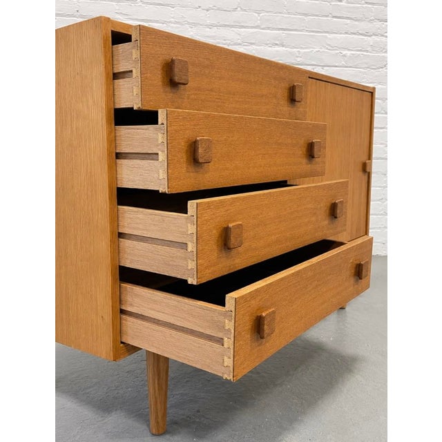 Brown Mid Century Modern Danish Teak Sideboard by Domino Møbler | Vintage Credenza Cabinet | Scandinavian Modern Storage Console, C. 1960’s For Sale - Image 8 of 14