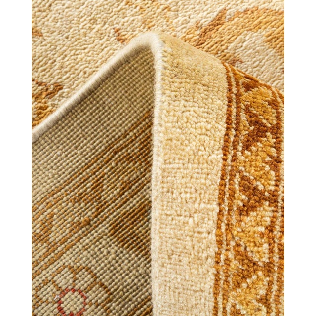 Eclectic, One-of-a-Kind Hand-Knotted Area Rug in Ivory, 9' 0" x 12' 3" For Sale In New York - Image 6 of 8