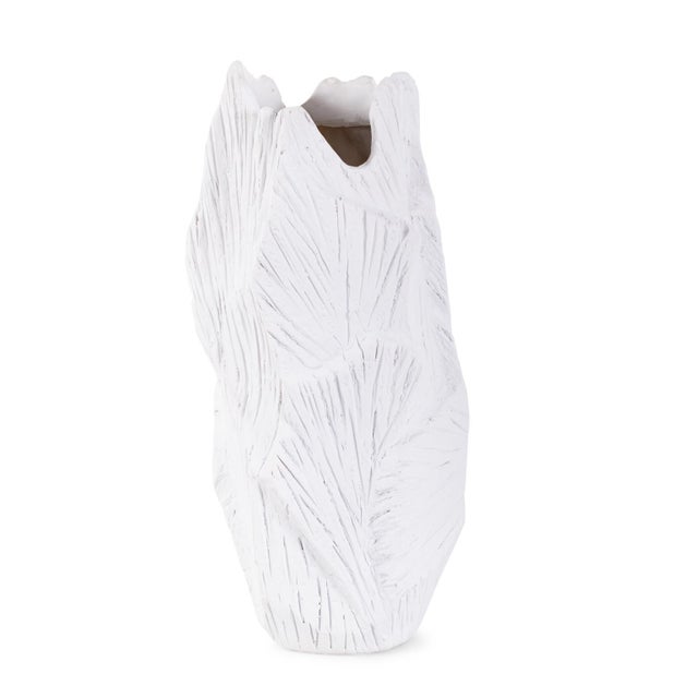 Contemporary Tall Abstract Elm White Vase For Sale - Image 3 of 6