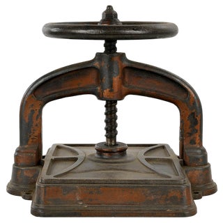 Cast Iron Binding Press, Early 20th Century For Sale