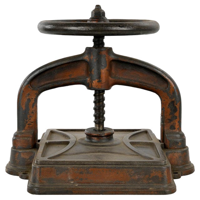 Cast Iron Binding Press, Early 20th Century For Sale