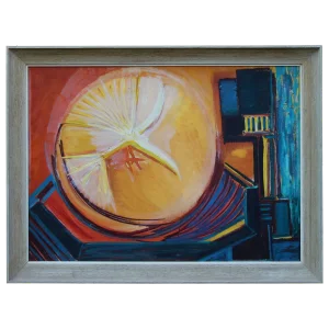 Woodstock Artist Hope Manchester Abstract in Original Frame