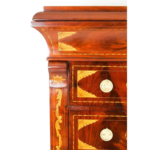 Dutch Marquetry Walnut Chest of 7 Drawers, Early 19th Century For Sale - Image 6 of 11