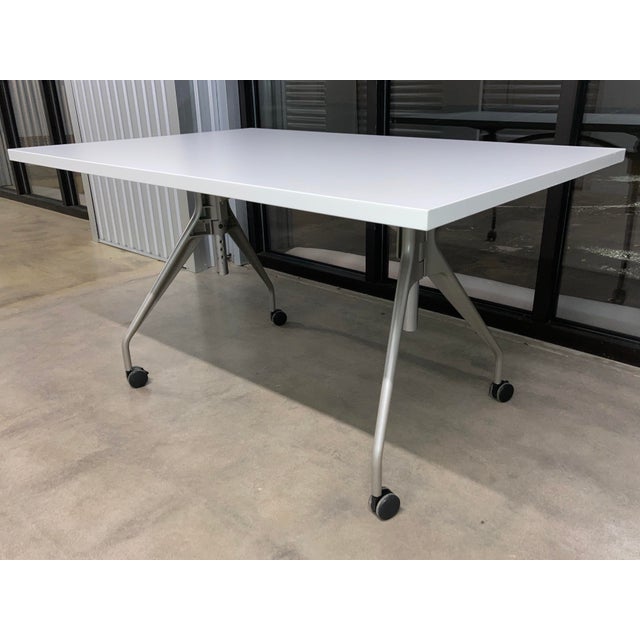 MidCentury Modern Eames Aluminum Group Style Model “Envelop” Desk