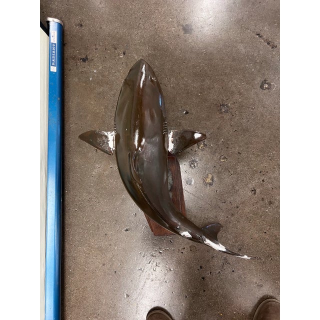 1990s Plaster Shark Sculpture For Sale - Image 10 of 12