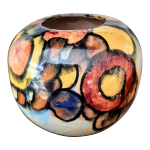 Abstract Ceramic Pottery Bowl Vase Moorcroft Style