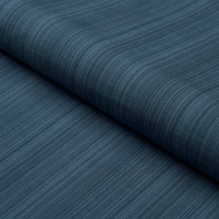 Schumacher X Mark D. Sikes Gracie Solid Strie Fabric In Indigo For Sale