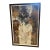 Mid-Century Abstract Painting in Brown, Black and White, Framed, 31.25” X 20.75” For Sale