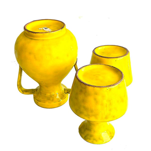 1960s 1960s Aldo Londi for Bitossi/Rosenthal Netter Ceramic Vases, 3 Piece Set For Sale - Image 5 of 17