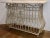 Metal Vintage Antique White Finished Iron Faux Bois Console Table For Sale - Image 7 of 7