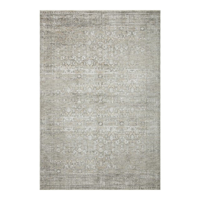 Amber Lewis x Loloi Honora Grey / Beige 11'-6" x 15'-6" Area Rug For Sale