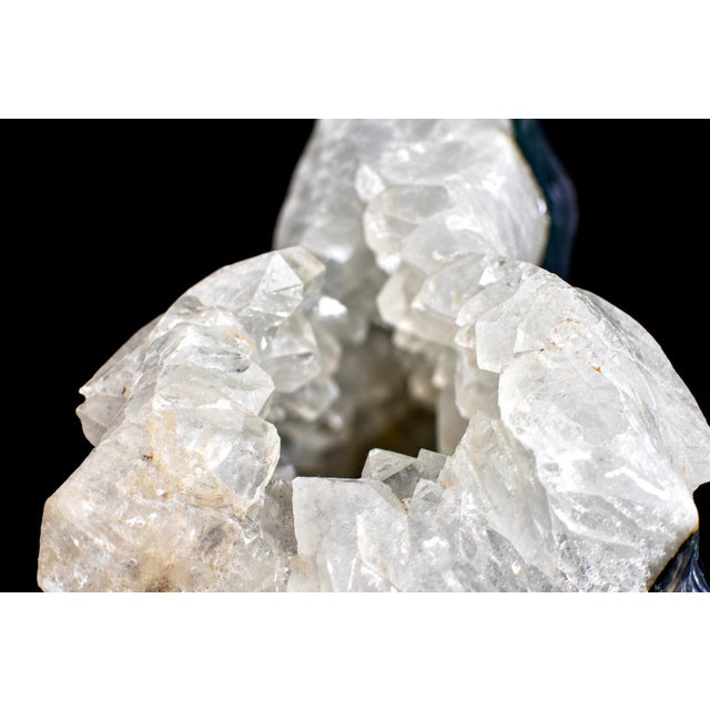 Late 20th Century Rock Crystal Geode Dragon Head Modern Sculpture 8.5 Lb For Sale - Image 9 of 14