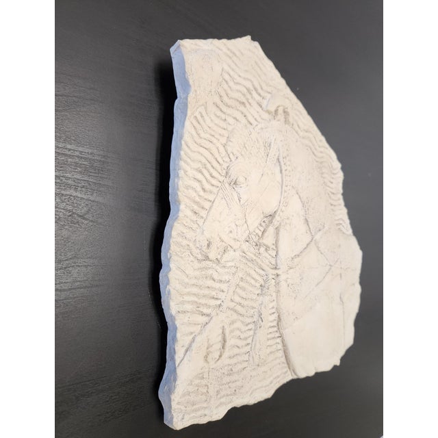 Byzantine 1990s "The Met" Cast Stone Copy of Cavalryman Fording a Stream For Sale - Image 3 of 7