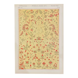 Middle Ages Owen Jones Grammar of Ornament Chromolithograph For Sale