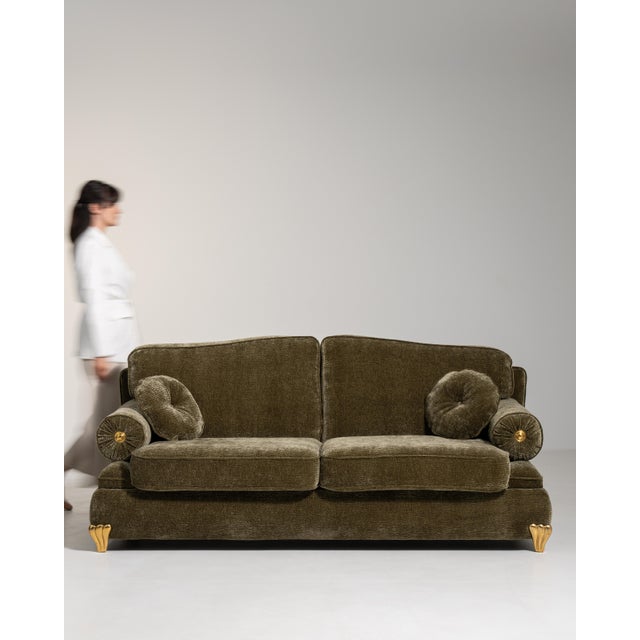 1970s Italian Upholstered Sofa For Sale - Image 9 of 13