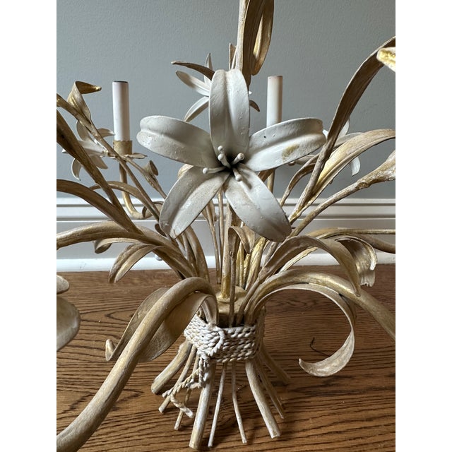 Vintage Tole Chandelier For Sale - Image 12 of 15