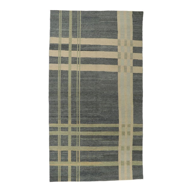 Modern Plaid Tartan Rug With Ivy League Style, 08'01 X 14'10 For Sale