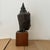 Vintage Bronze Crowned Buddha Head in Thai Ayutthaya Style. Wood Base Sculpture For Sale - Image 11 of 11