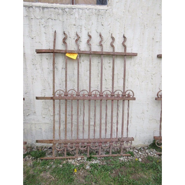 Antique Victorian Iron Gate Window Garden Fence Architectural Salvage Door #306 For Sale In Philadelphia - Image 6 of 6