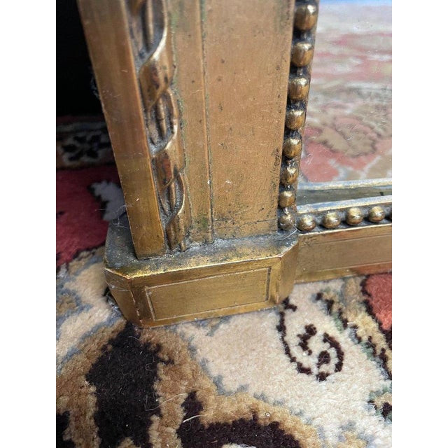 Louis XVI Mirror Gilded with Leaf For Sale - Image 3 of 6