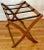 Hotel Cabana Style Folding Luggage Rack, Mahogany For Sale - Image 4 of 11