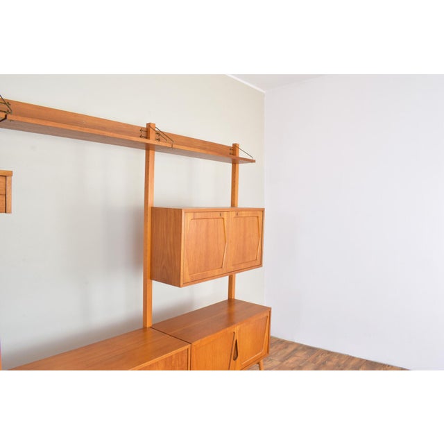 Mid-Century Modern Teak Wall Unit by Kjell Riise for Rival Brodrene Jatogs, 1960s, Set of 3 For Sale - Image 9 of 11