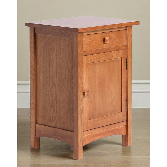 Wood Mission 4 Door 4 Drawer Oak Sideboard - Walnut For Sale - Image 7 of 10