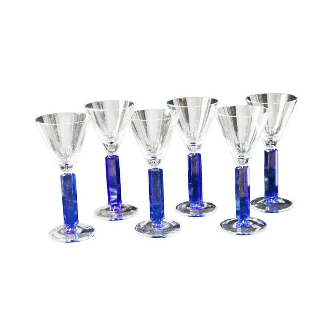 Art Deco Style Wine Glasses, 1962, Set of 6 For Sale - Image 9 of 9