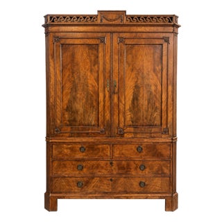 Antique Mahogany Linen Press or Bookcase For Sale