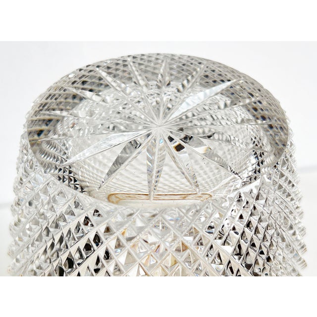 Gold Vintage Moser Cut Crystal Czech Bohemian Vase With Gilded Floral Band For Sale - Image 8 of 9