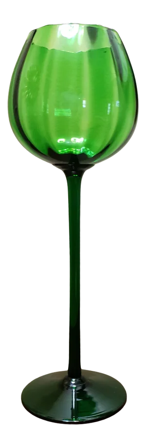 Vintage Mid Century Italian Emerald Green Art Glass Vase