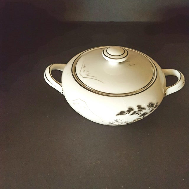Glass 1900s Vintage Sone Mt. Fuji Porcelain China -Set of 17 For Sale - Image 7 of 9