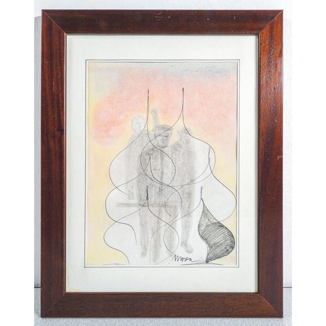 Ezio Gribaudo, Composition, 1970s, Mixed Media For Sale - Image 5 of 8