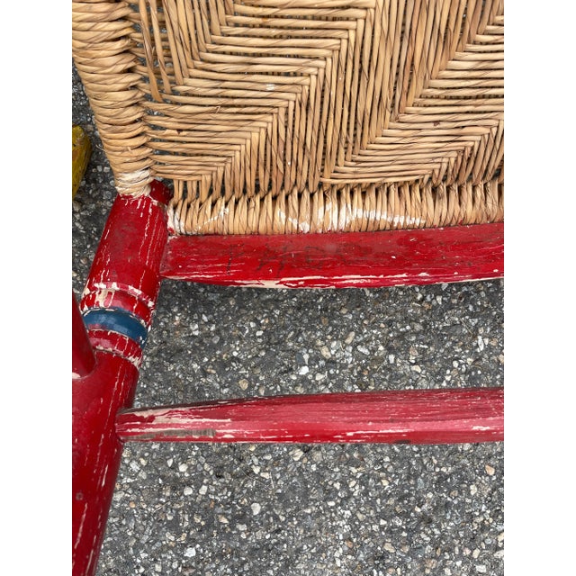 1940s Vintage Folk Art Hand Painted Dining Chairs - a Pair For Sale - Image 9 of 12