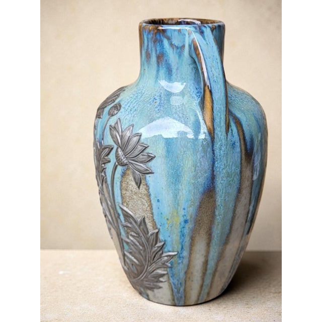 Vintage Stoneware Vase from Pierrefonds, 1930s For Sale - Image 3 of 11