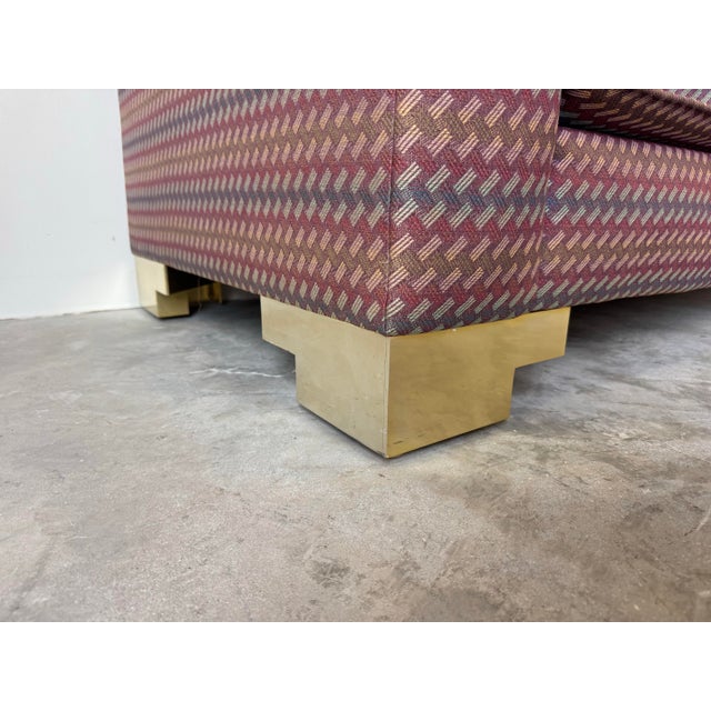 1980’s Postmodern Milo Baughman–Style Sofa by Classic Gallery For Sale - Image 11 of 12