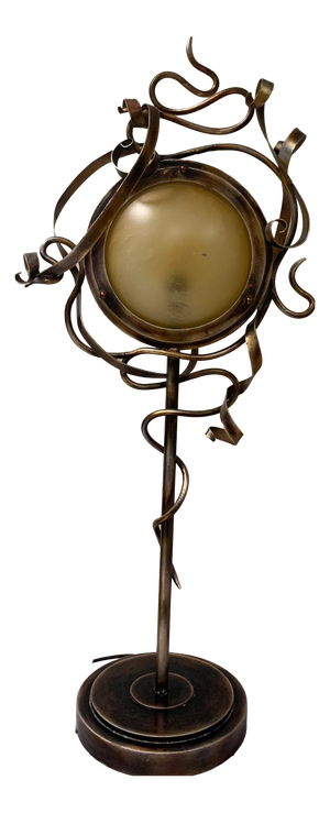 Wrought Iron Table Lamp by Leeazanne for Lam Lee Group, 1990s